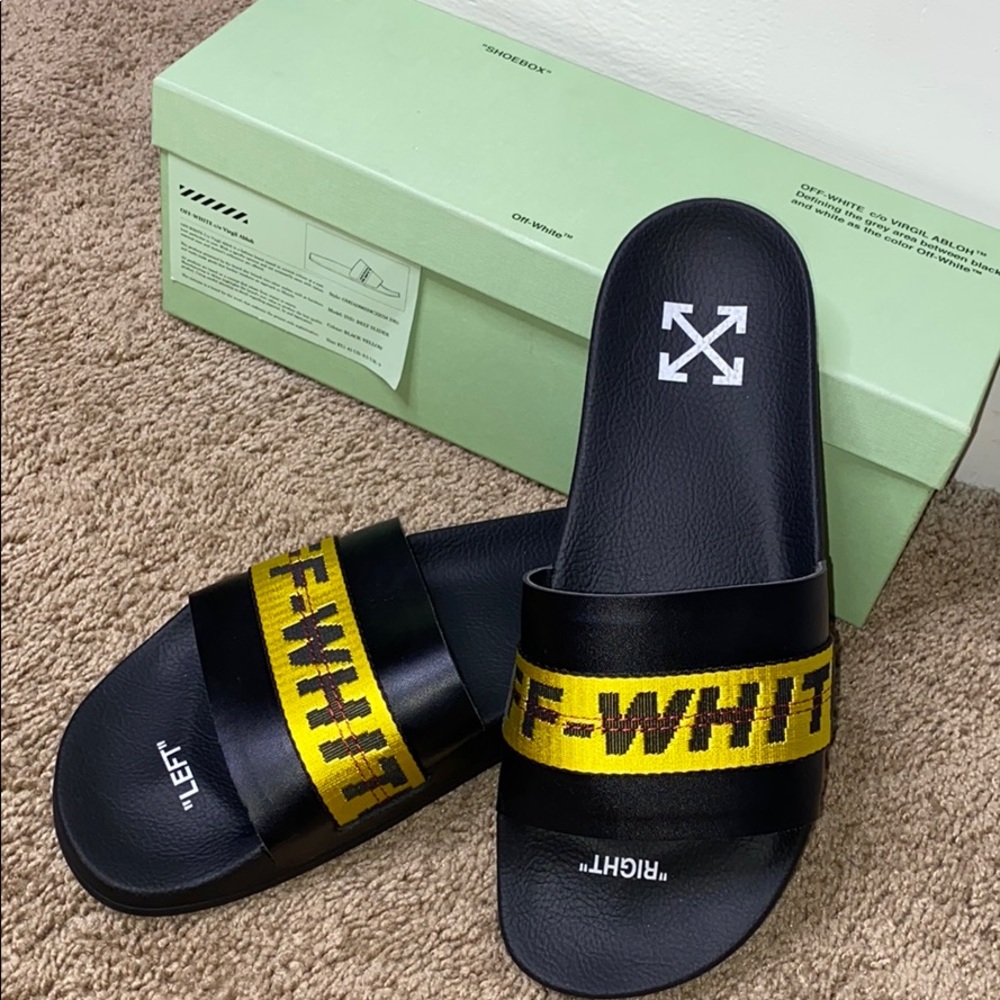 Off-White Black Industrial Slides (Size 10) 43